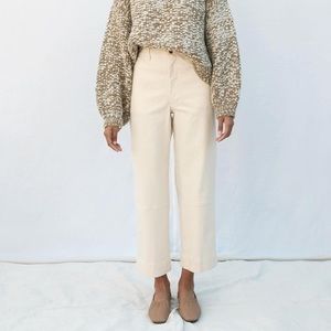 Micaela Greg Seamed Jeans in Cream